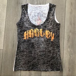 Harley Davidson Black and White Kauai Tank Top Small